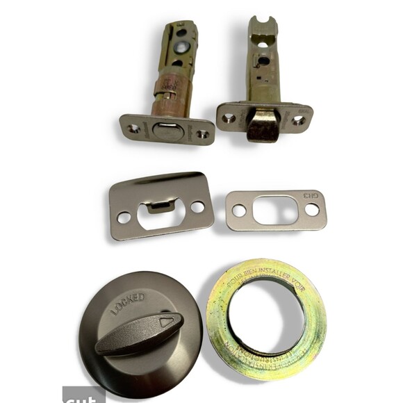 Kwikset Dakota Satin Nickel Door Handleset W/ Polo Knob & SmartKey 687DAXP15SMT - Picture 7 of 11